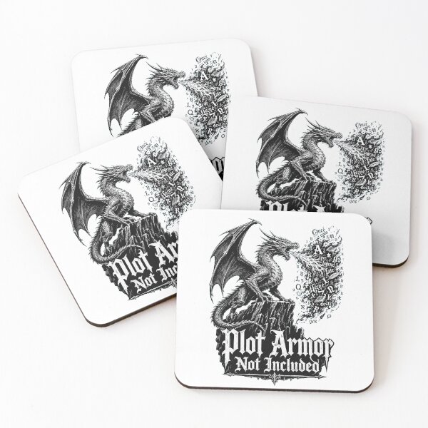 Item preview, Dark Fantasy Reader Gift Plot Armor Not Included Dragon Gothic Design designed and sold by Passionread.