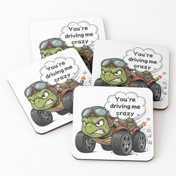 Item preview, Funny Racing Turtle Driving Me Crazy Cartoon designed and sold by rich-moda.