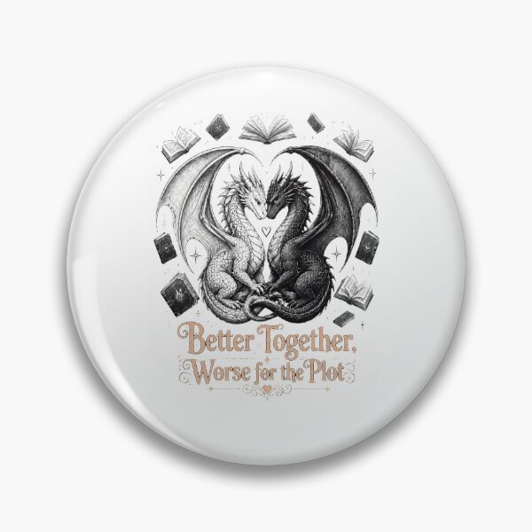 Item preview, Romantic Fantasy Couple Gift Better Together Worse for the Plot Dragon Love Design designed and sold by Passionread.