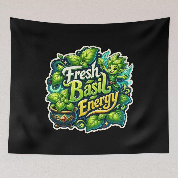 Item preview, Fresh Basil Energy Fairy Sticker  designed and sold by Sketchlegacy.
