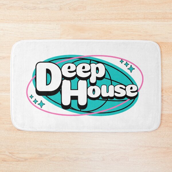 Item preview, DEEP HOUSE - Deep Globe Retro (Blue)  designed and sold by Discothreadz.