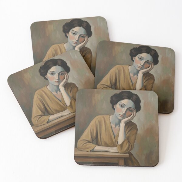 Item preview, Painted Woman at Table #1 designed and sold by DroneWorks Creative.