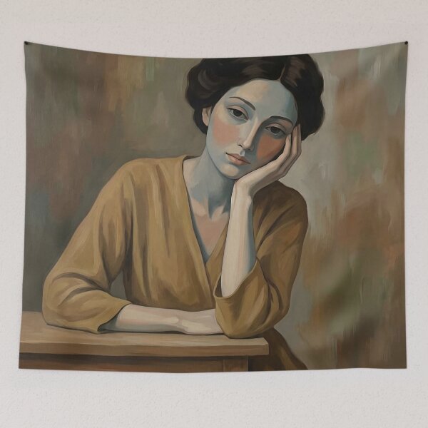 Item preview, Painted Woman at Table #1 designed and sold by DroneWorks Creative.