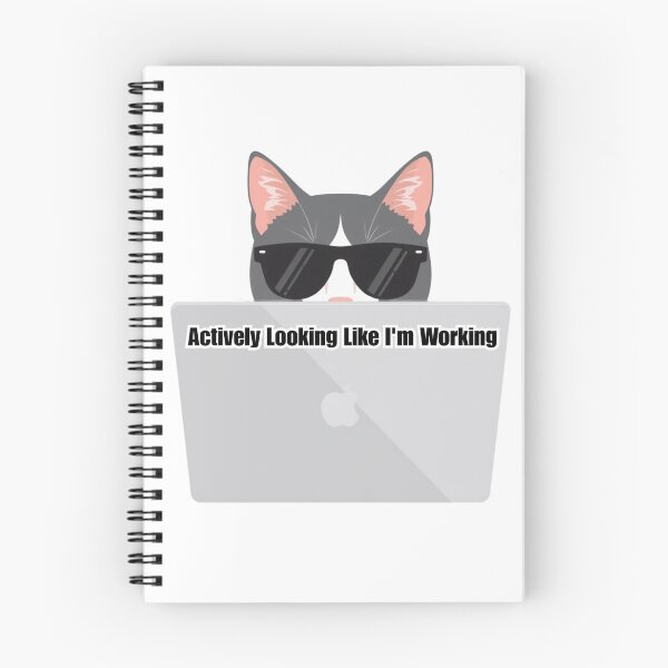 Item preview, Actively Looking Like I'm Working Minimalist Funny Corporate Cat designed and sold by SOOOMINO.