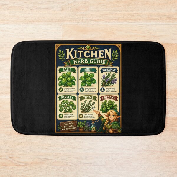 Item preview, Kitchen Herb Guide Fantasy Poster  designed and sold by Sketchlegacy.