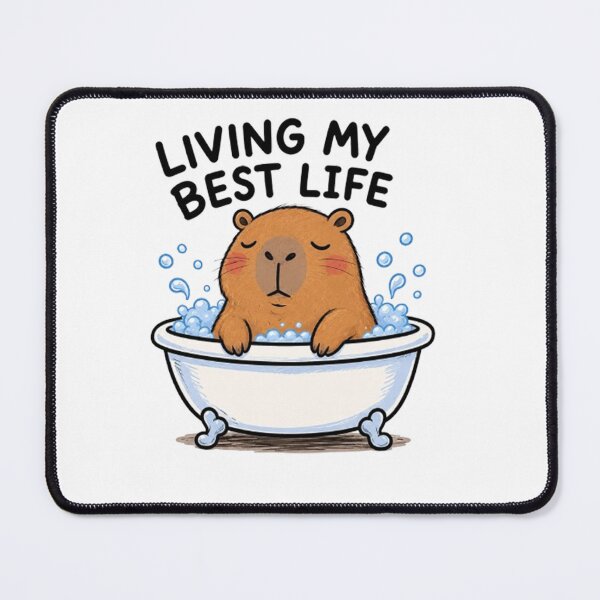Item preview,  Living My Best Life Capybara in Bathtub - Lazy Anti Design T-Shirt designed and sold by Arties4Bread⭐⭐⭐⭐⭐.