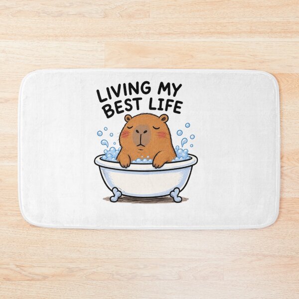 Item preview,  Living My Best Life Capybara in Bathtub - Lazy Anti Design T-Shirt designed and sold by Arties4Bread⭐⭐⭐⭐⭐.