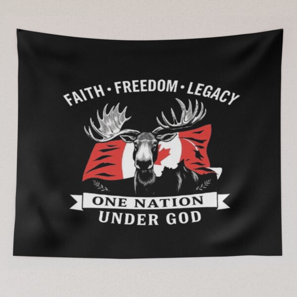 Item preview, Proud To Be Canadian Majestic Moose Flag Patriotic Illustration designed and sold by Tama-sirth.