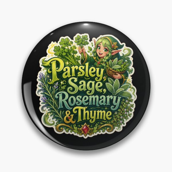 Item preview, Parsley, Sage, Rosemary & Thyme Fantasy Herb Sticker  designed and sold by Sketchlegacy.
