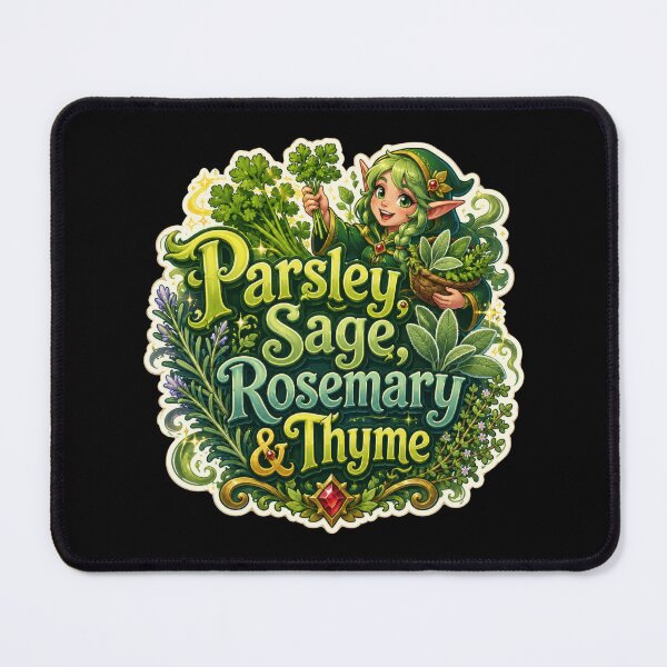 Item preview, Parsley, Sage, Rosemary & Thyme Fantasy Herb Sticker designed and sold by Sketchlegacy.