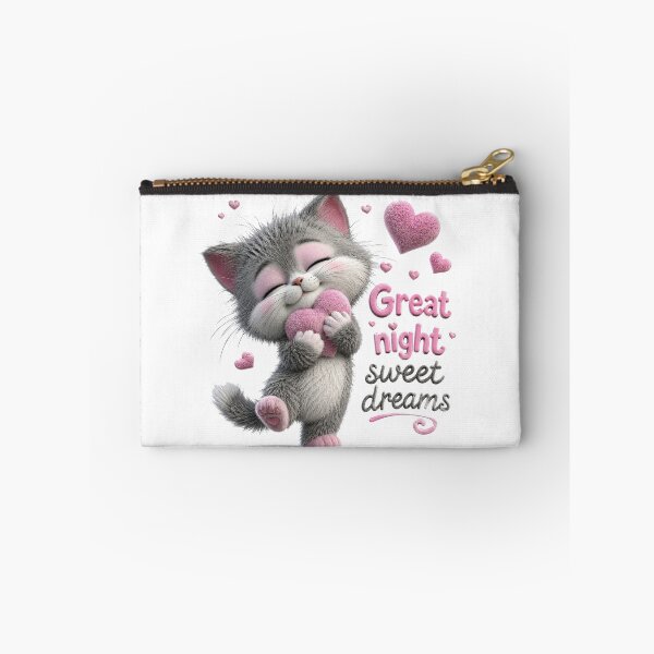 Item preview, Purrfect Pink Heart Sweet Dreams designed and sold by BlissBlvdShop.