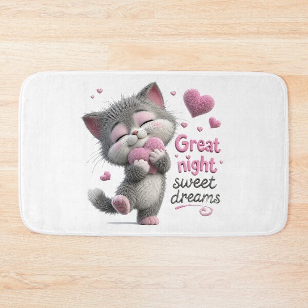Item preview, Purrfect Pink Heart Sweet Dreams designed and sold by BlissBlvdShop.