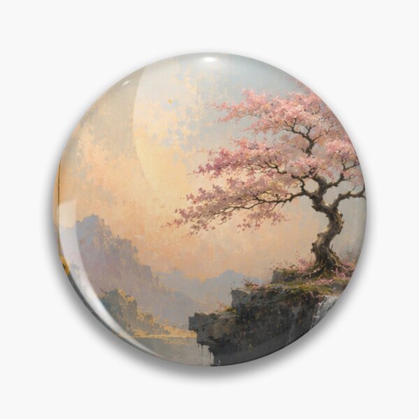 Item preview, Impressionist painting Cherry Blossom artwork landscape Post-Impressionist floral designed and sold by BlueLineLAX.