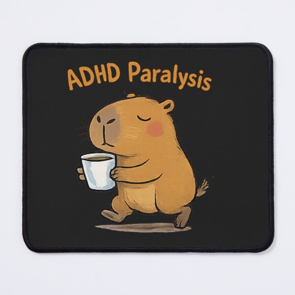 Item preview, ADHD Paralysis Capybara Staring at To-Do List - Funny Neurodivergent Shirt designed and sold by Arties4Bread⭐⭐⭐⭐⭐.