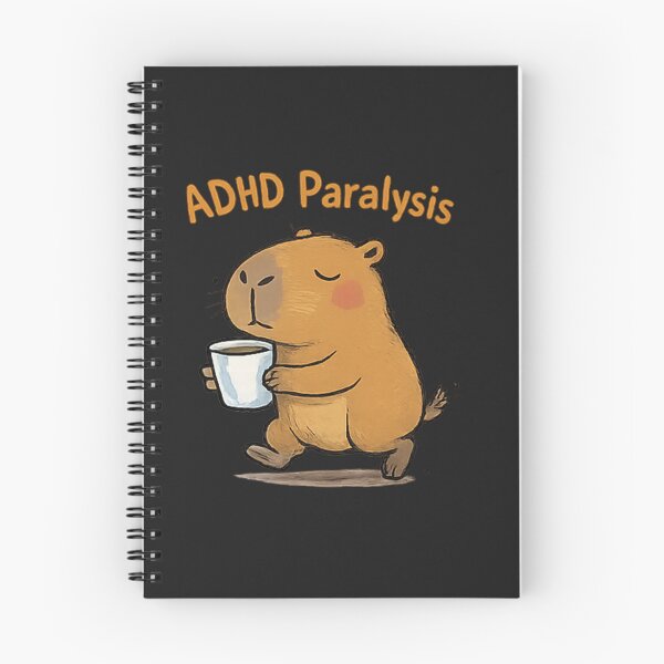 Item preview, ADHD Paralysis Capybara Staring at To-Do List - Funny Neurodivergent Shirt designed and sold by Arties4Bread⭐⭐⭐⭐⭐.