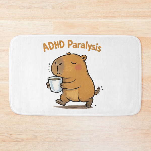 Item preview, ADHD Paralysis Capybara Staring at To-Do List - Funny Neurodivergent Shirt designed and sold by Arties4Bread⭐⭐⭐⭐⭐.