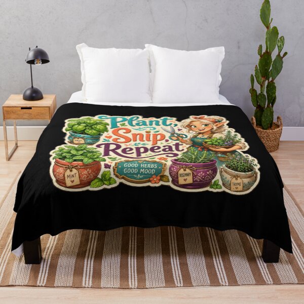 Item preview, Plant Snip Repeat Herb Garden Elf Sticker designed and sold by Sketchlegacy.