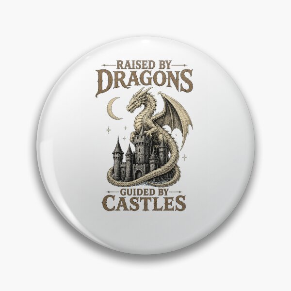 Item preview, Medieval Fantasy Dragon Castle Design Raised By Dragons Guided By Castles designed and sold by Passionread.