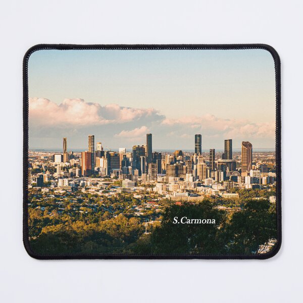 Item preview, Golden Glow over Brisbane - Cityscape Photography designed and sold by AuraInkSC.