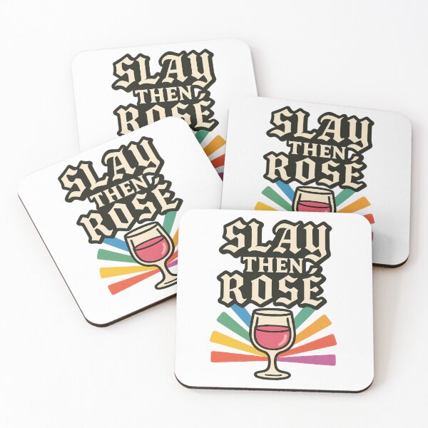 Item preview, Slay Then Rosé Funny Wine Lover Queer Pride Retro Rainbow designed and sold by Haus Of Sin.