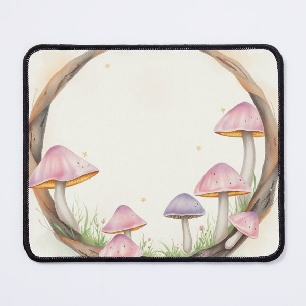 Item preview, Watercolor Mushroom and Vine Wreath Frame designed and sold by Vida e Arte.