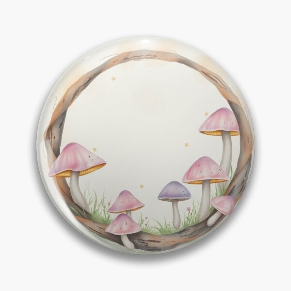 Item preview, Watercolor Mushroom and Vine Wreath Frame designed and sold by Vida e Arte.