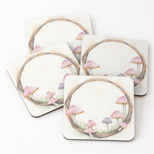 Item preview, Watercolor Mushroom and Vine Wreath Frame designed and sold by Vida e Arte.