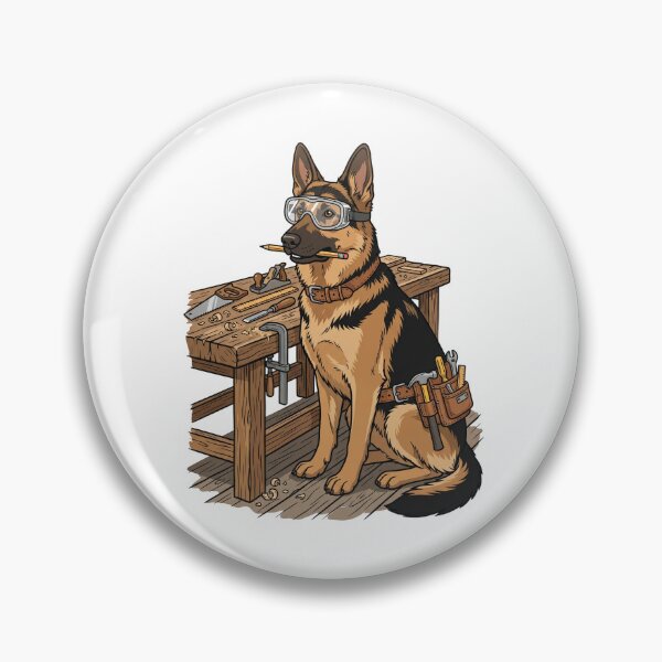 Item preview, German Shepherd Woodworking Club Funny Dog Carpenter Tools designed and sold by PictoVibe.