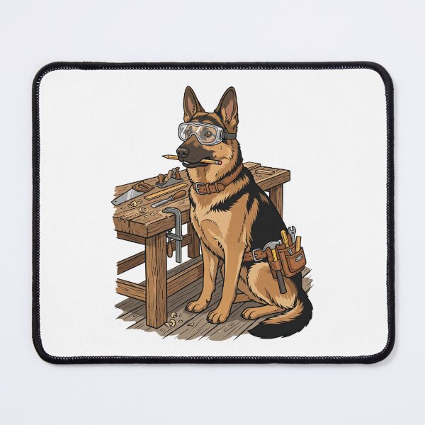 Item preview, German Shepherd Woodworking Club Funny Dog Carpenter Tools designed and sold by PictoVibe.