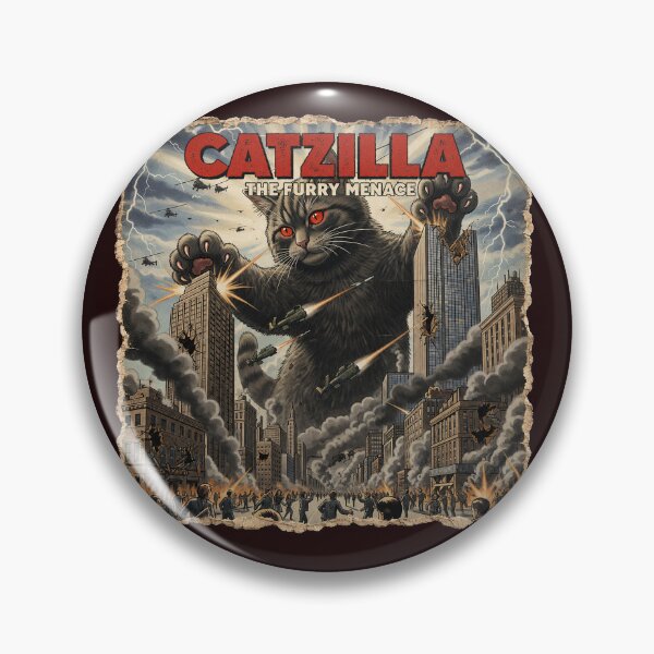 Item preview, BEHOLD! CATZILLA!! RUN! designed and sold by Bruce Custom Creations.
