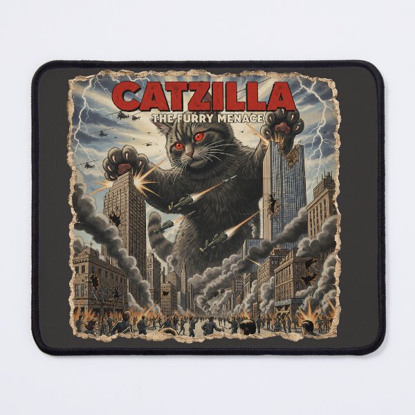 Item preview, BEHOLD! CATZILLA!! RUN! designed and sold by Bruce Custom Creations.