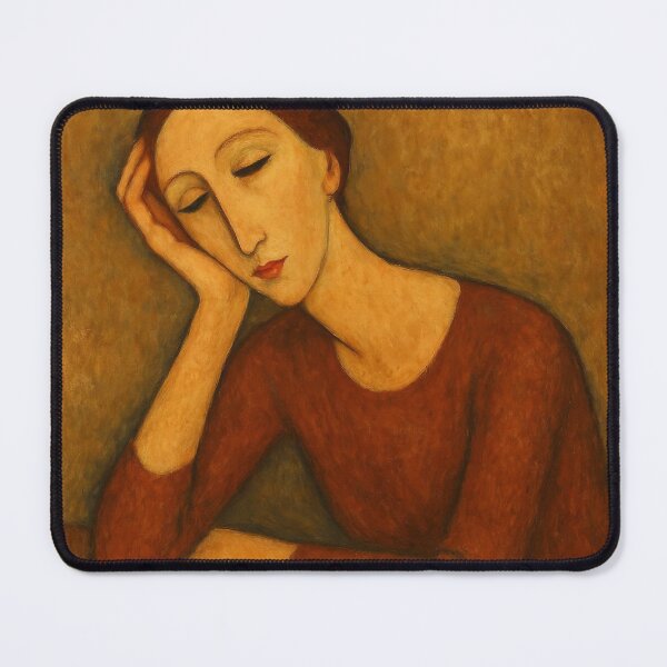 Item preview, Portrait of Woman at Table #4 designed and sold by DroneWorks Creative.