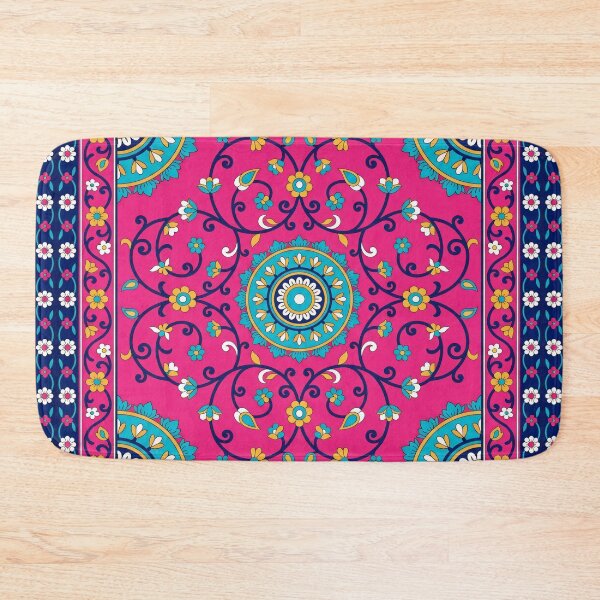 Item preview, Vibrant Pink Boho Floral Mandala Pattern designed and sold by arteresting-art.