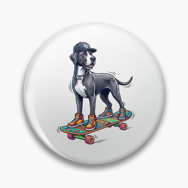 Item preview, Great Dane Skateboarding Club Funny Big Dog Streetwear Skater designed and sold by PictoVibe.
