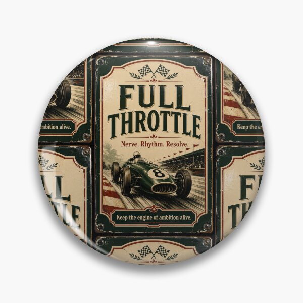 Item preview, Full Throttle Vintage Racing Sign Art designed and sold by PlanetEye Designs.