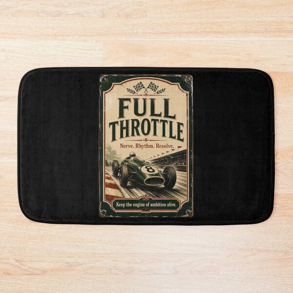 Item preview, Full Throttle Vintage Racing Sign Art designed and sold by PlanetEye Designs.