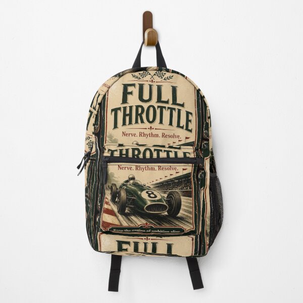 Item preview, Full Throttle Vintage Racing Sign Art designed and sold by PlanetEye Designs.