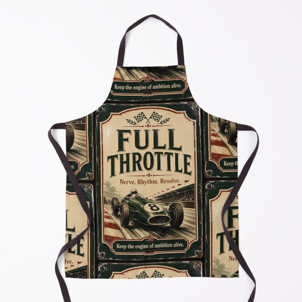 Item preview, Full Throttle Vintage Racing Sign Art designed and sold by PlanetEye Designs.
