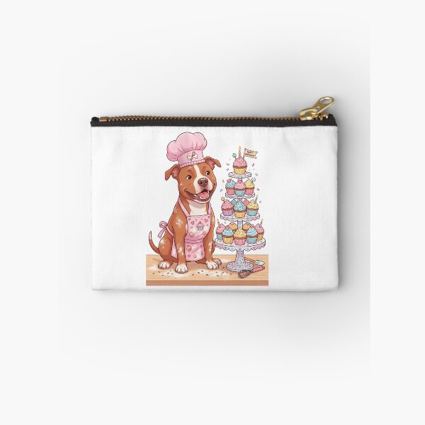 Item preview, Pit Bull Pastry Baker Cute Velvet Chef Baking Cupcakes designed and sold by PictoVibe.