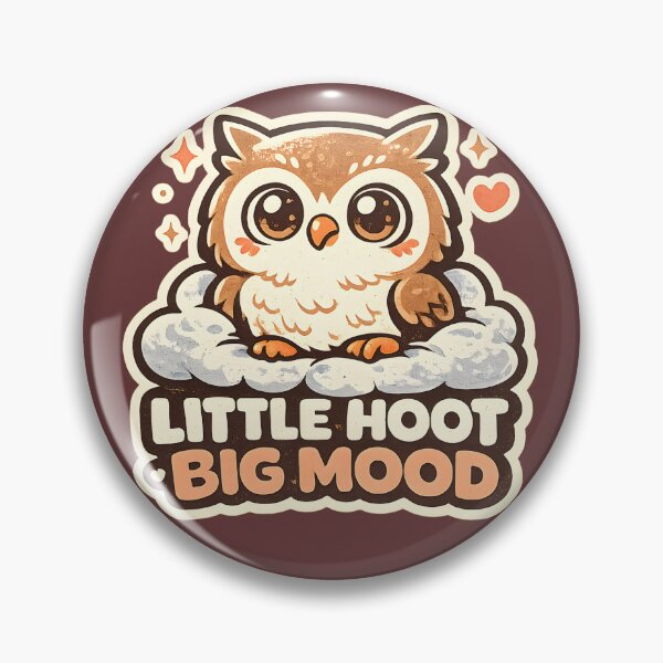 Item preview, Little Hoot Big Mood Cute Baby Owl Shirt | Kawaii Owl with Big Eyes | Retro Bubble Typography Design designed and sold by  Artistry in Motion by MADsrecreation.