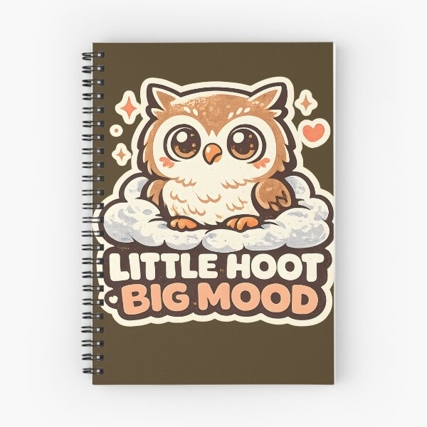 Item preview, Little Hoot Big Mood Cute Baby Owl Shirt | Kawaii Owl with Big Eyes | Retro Bubble Typography Design designed and sold by  Artistry in Motion by MADsrecreation.