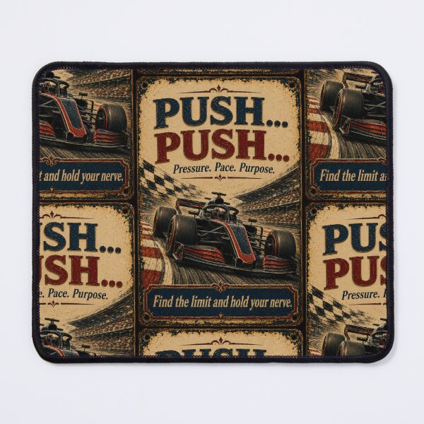 Item preview, Push Push Vintage Open Wheel Racing Sign Art designed and sold by PlanetEye Designs.