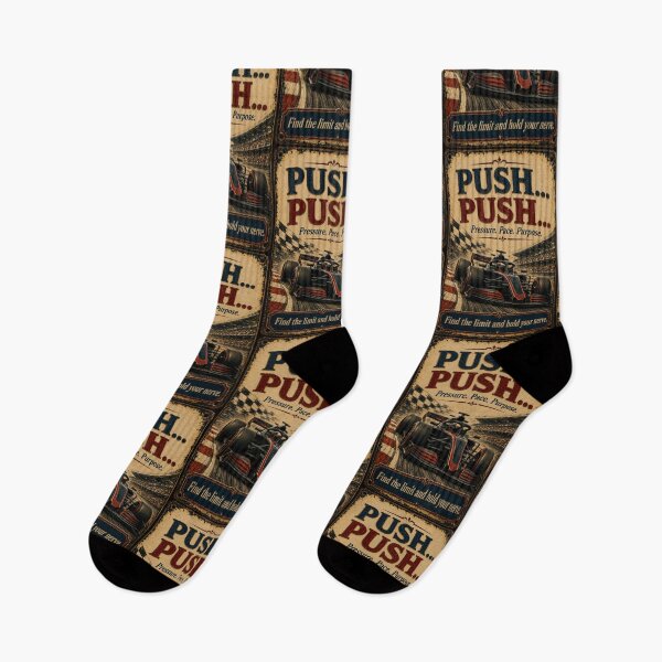 Item preview, Push Push Vintage Open Wheel Racing Sign Art designed and sold by PlanetEye Designs.
