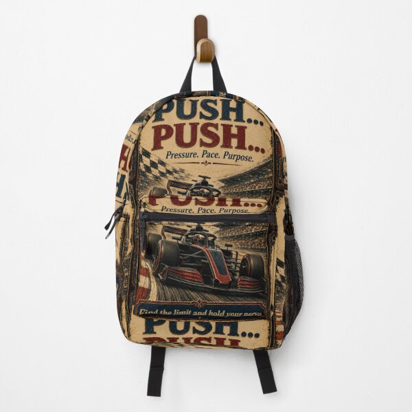 Item preview, Push Push Vintage Open Wheel Racing Sign Art designed and sold by PlanetEye Designs.