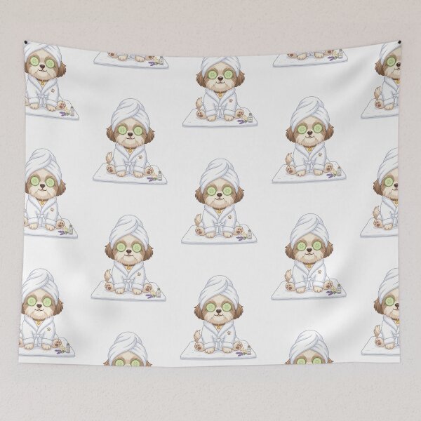 Item preview, Shih Tzu Luxury Spa Wellness Cute Pampered Dog Bathrobe designed and sold by PictoVibe.