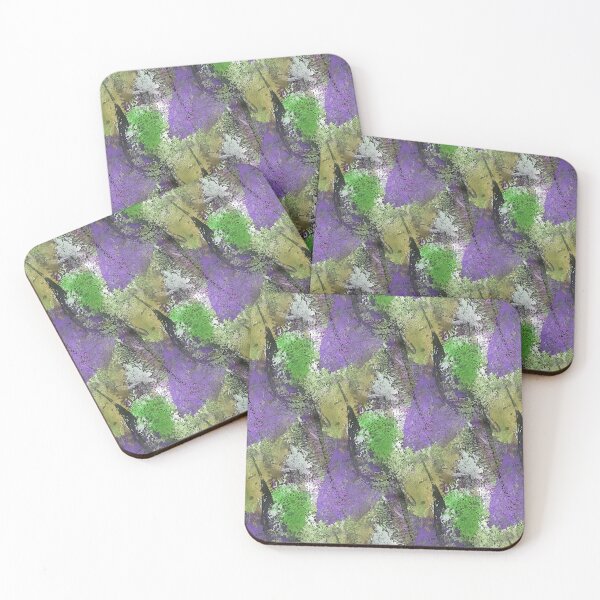 Item preview, Colorful Grunge Textured Abstract in Purple and Green designed and sold by Artistestella.