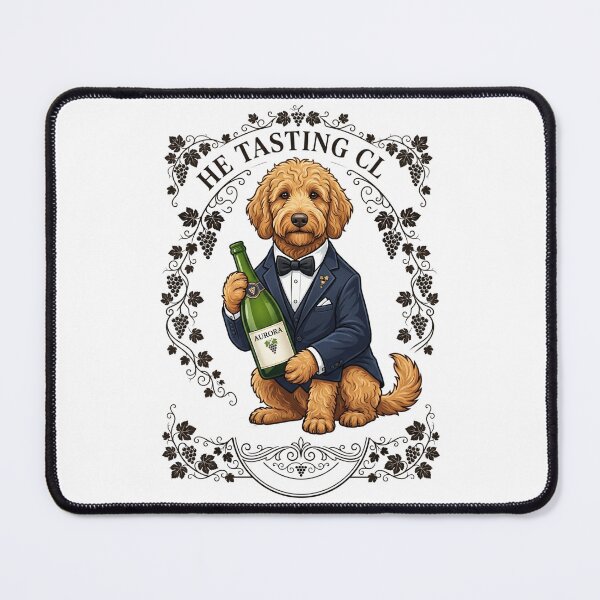 Item preview, Goldendoodle Wine Sommelier Funny Tasting Club Vineyard Dog designed and sold by PictoVibe.