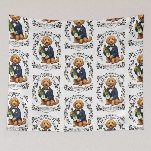 Item preview, Goldendoodle Wine Sommelier Funny Tasting Club Vineyard Dog designed and sold by PictoVibe.