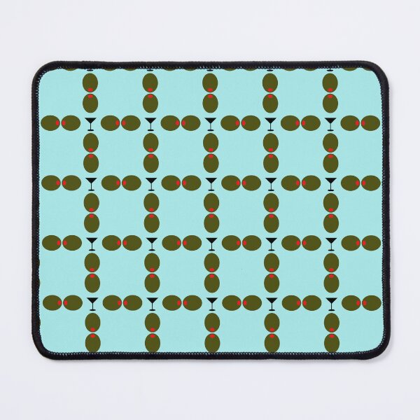 Item preview, Turquoise Olive Martini Criss Cross Grid Pattern designed and sold by Puddlescreation.