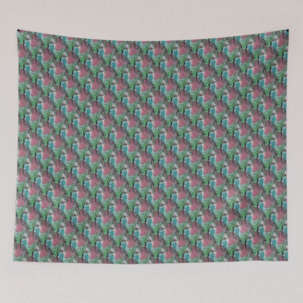 Item preview, Colorful Grunge Textured Abstract in Pink and Teal designed and sold by Artistestella.